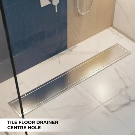 Stainless Steel Tile Centre Hole Shower Drain 20 Inch – Gravity Bath
