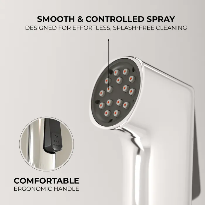 Auto Cleaner Health Faucet – Elegant Grey Finish | ABS Material | Gravity Bath