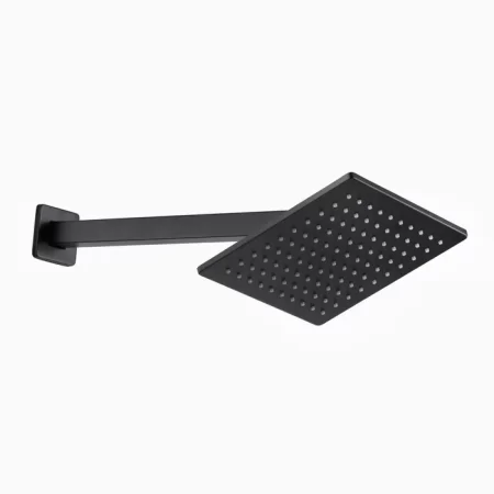 Elegant Square Black Overhead Shower