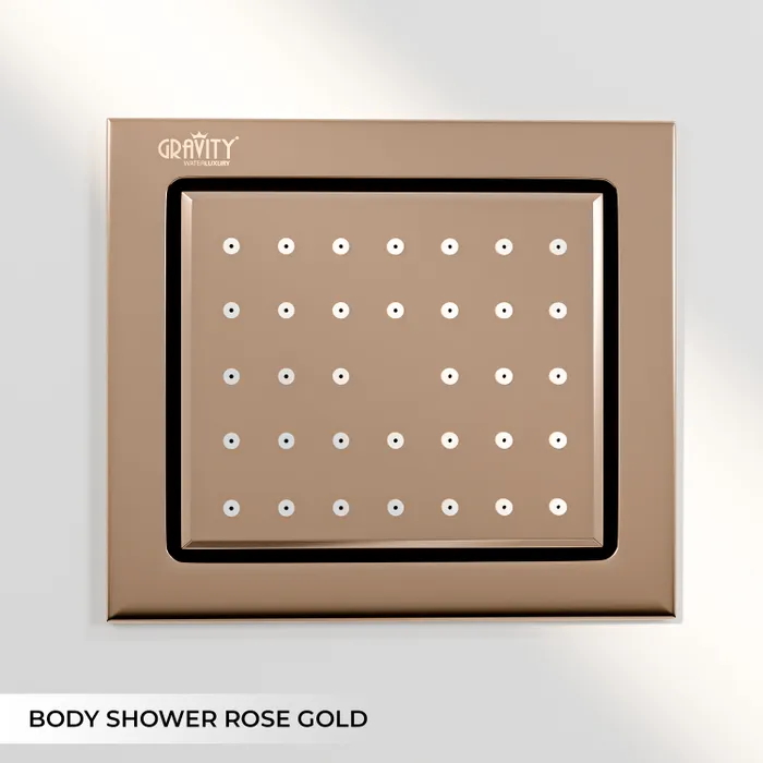 Brass Body Jet Shower 4 Inch Rose Gold – Gravity Bath