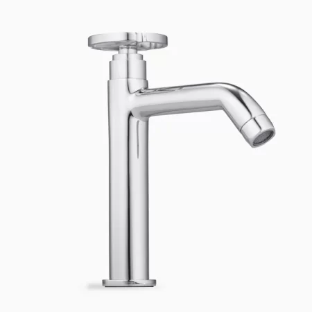 Pillar Cock 9" Brass Faucet/Basin Tap For Bathroom - Senorita Chrome