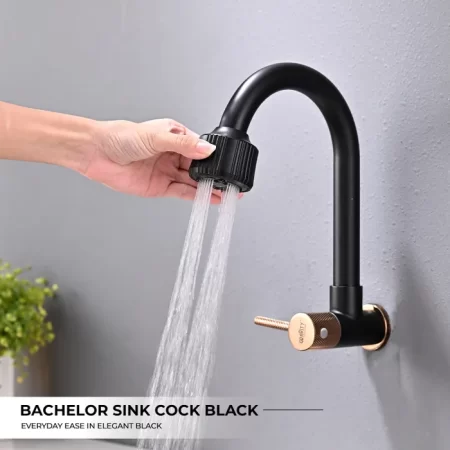 Sink Cock Kitchen Faucet - SS Bachelor Black