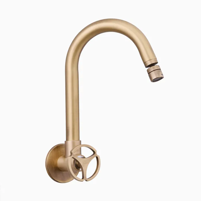 Wall-Mounted Sink Cock Brass Kitchen faucet - Senorita Bronze