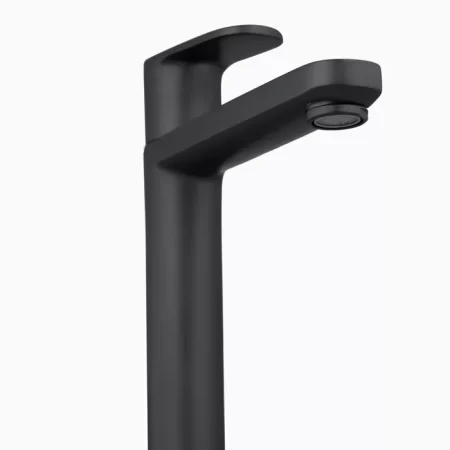 Single Lever Counter Basin Mixer Mixer - Brass, Black, Sink Mixer Tap, Hot And Cold Faucet- Porus Black