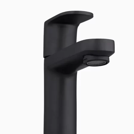 Brass Pillar Cock Faucet/Basin Tap For Bathroom - Porus Black