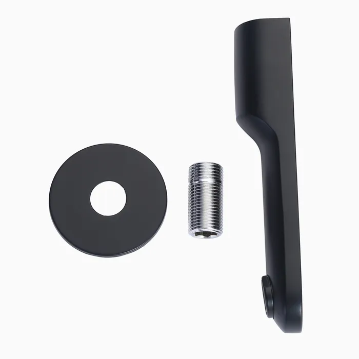 Wall Spout Plain Faucet - Brass, Wall-Mounted, Basin Tap, Bathroom Faucet- Porus Black