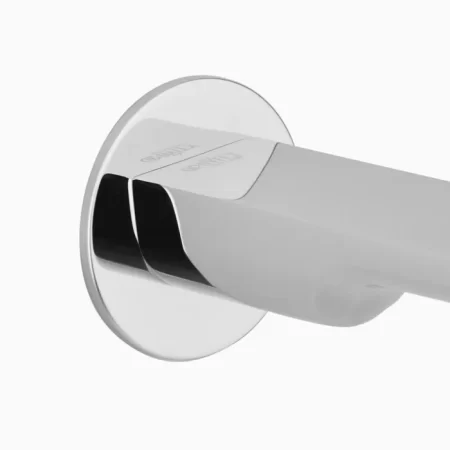 Wall Spout Plain Faucet - Brass, Black, Wall-Mounted, Basin Tap, Bathroom Faucet- Porus chrome