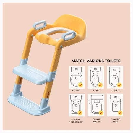 Potty Training Seat with Ladder, Step Seat, Portable Stepping Stool