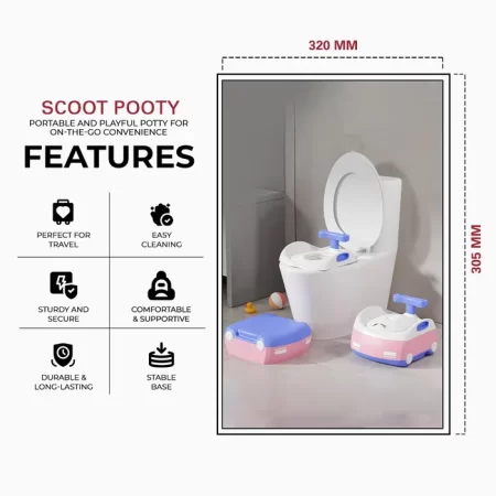 Scoot Potty Portable Training Potty Seat (Pink)