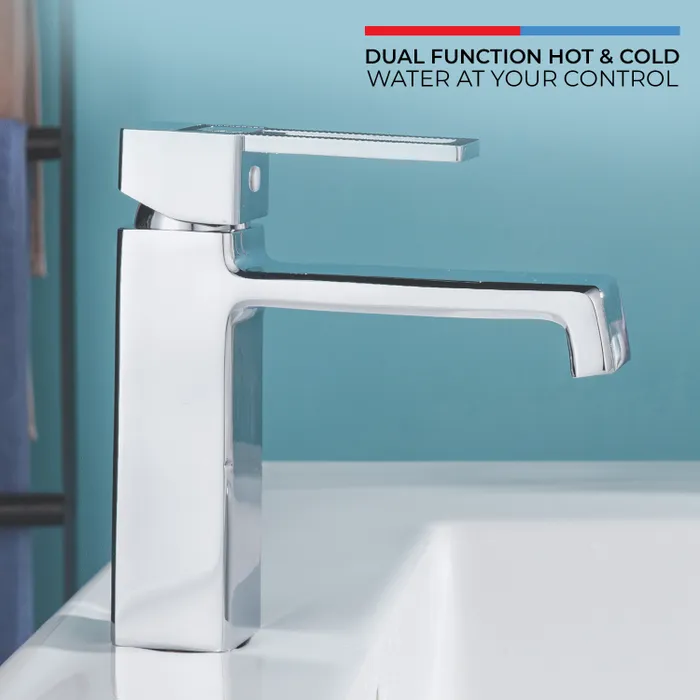 Single Lever Basin Mixer Brass Faucet/Basin Tap For Bathroom - Necklace Chrome - Image 3