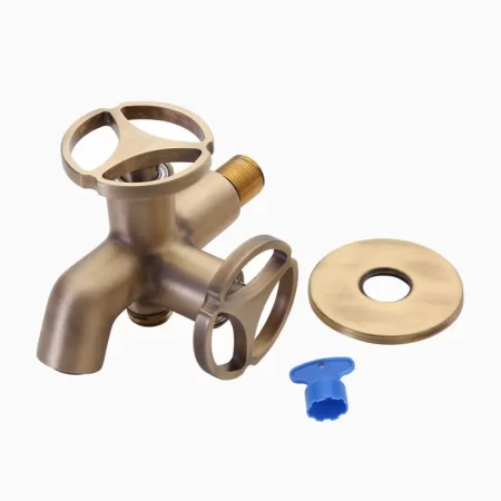 2-In-1 Bib Cock Brass Faucet/Basin Tap For Bathroom - Senorita Bronze