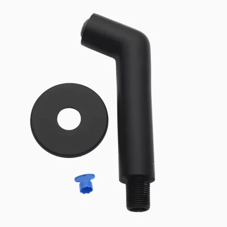 Wall-Mounted Spout Plain Brass Faucet/Basin Tap For Bathroom -Senorita Black