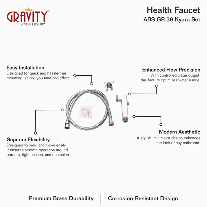 Abs Gr 39 Kyara Set Faucet - Chrome, Basin Tap, Bathroom Faucet - Image 3
